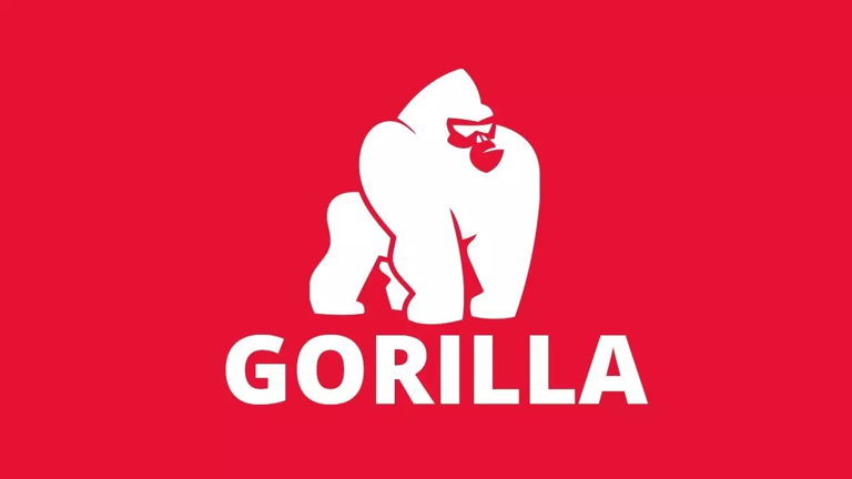The Gorilla logo on a red background