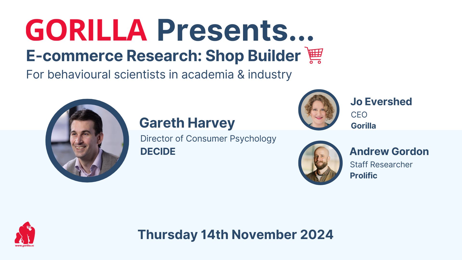 Gorilla Presents: E-Commerce Research with Gorilla Shop Builder