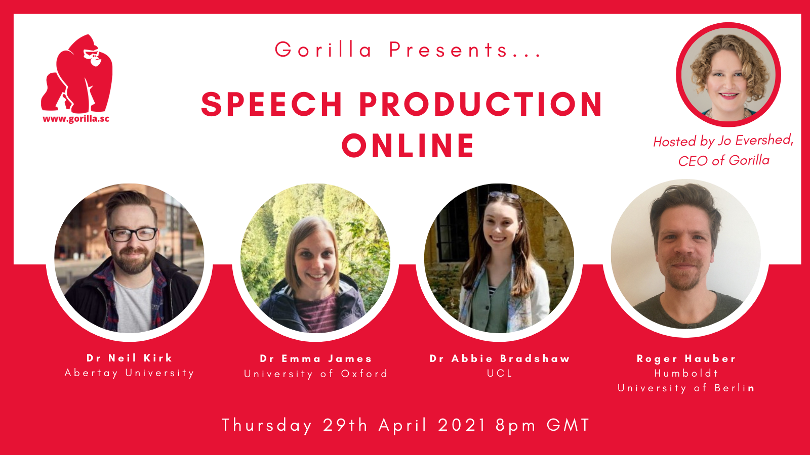Gorilla Presents: Speech Production Online