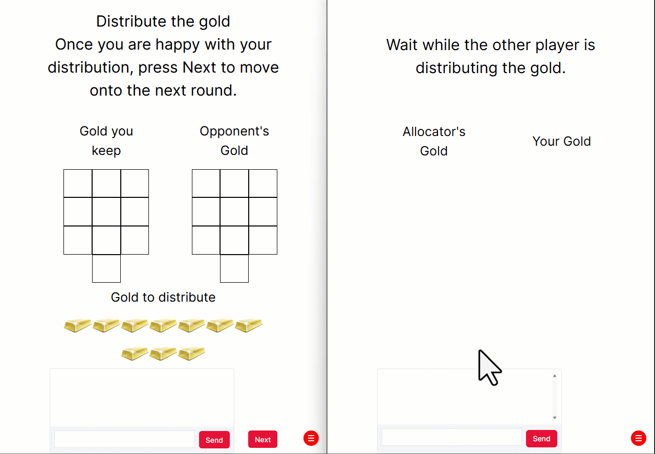 Animated gif of a multiplayer dictator game